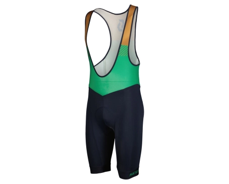 Cuissard à bretelles Homme RC TEAM ++ Bleu Foncé/Vert Amazone